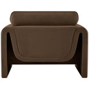 Meridian Sloan Brown Velvet Fabric Chair IMAGE 3