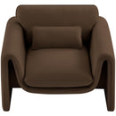 Meridian Sloan Brown Velvet Fabric Chair IMAGE 5