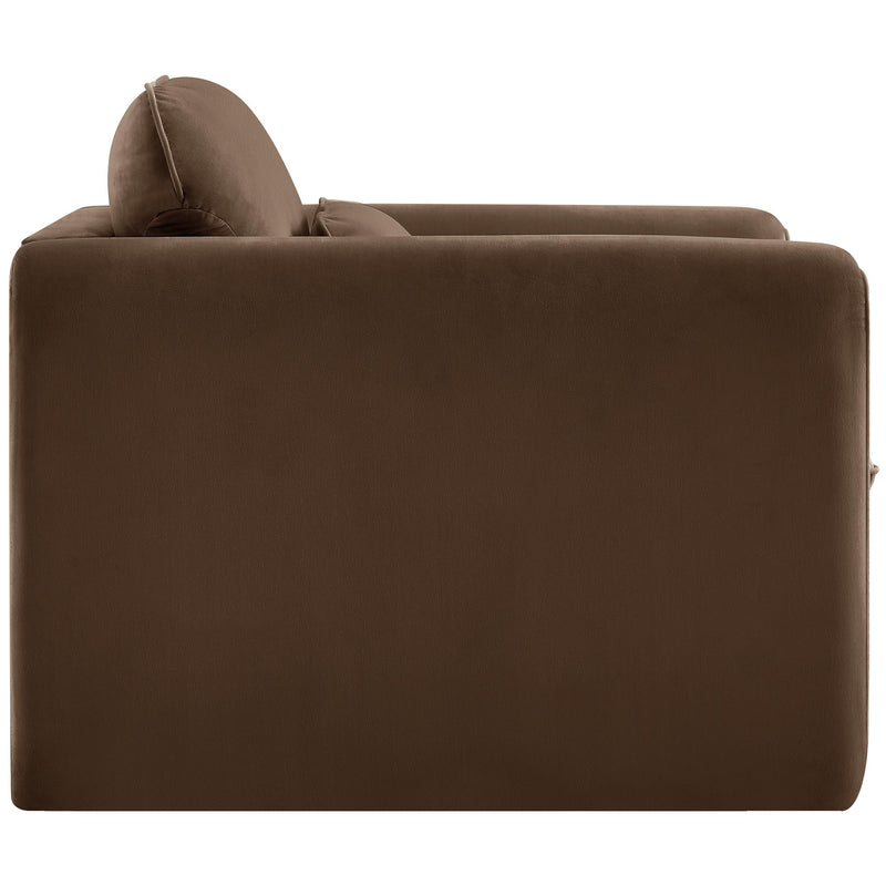 Meridian Sloan Brown Velvet Fabric Chair IMAGE 6