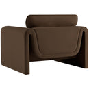 Meridian Sloan Brown Velvet Fabric Chair IMAGE 7