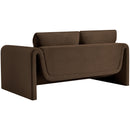 Meridian Sloan Brown Velvet Fabric Loveseat IMAGE 7