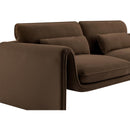 Meridian Sloan Brown Velvet Fabric Loveseat IMAGE 8