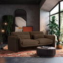 Meridian Sloan Brown Velvet Fabric Sofa IMAGE 2