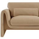 Meridian Sloan Camel Velvet Fabric Chair IMAGE 10