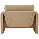 Meridian Sloan Camel Velvet Fabric Chair IMAGE 3