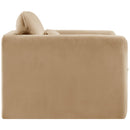 Meridian Sloan Camel Velvet Fabric Chair IMAGE 6