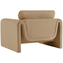 Meridian Sloan Camel Velvet Fabric Chair IMAGE 7