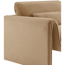 Meridian Sloan Camel Velvet Fabric Chair IMAGE 8