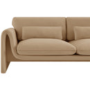 Meridian Sloan Camel Velvet Fabric Sofa IMAGE 10