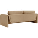 Meridian Sloan Camel Velvet Fabric Sofa IMAGE 7
