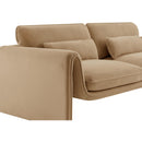Meridian Sloan Camel Velvet Fabric Sofa IMAGE 8