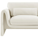 Meridian Sloan Cream Velvet Fabric Chair IMAGE 10