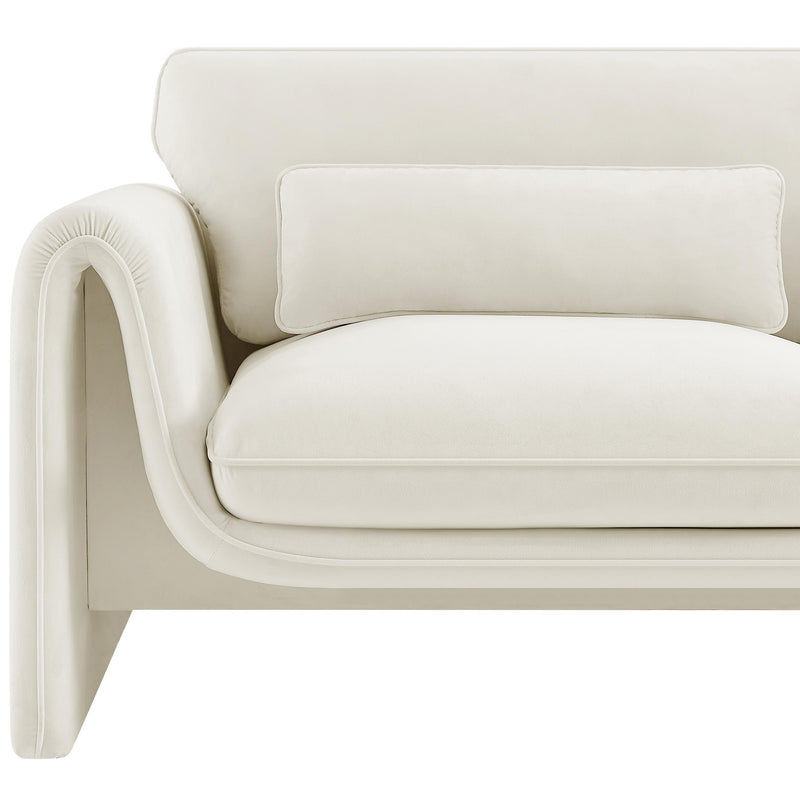 Meridian Sloan Cream Velvet Fabric Chair IMAGE 10