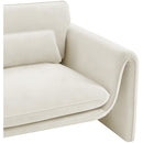 Meridian Sloan Cream Velvet Fabric Chair IMAGE 11