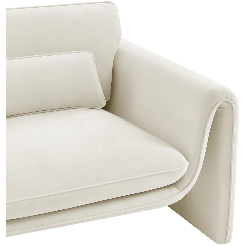 Meridian Sloan Cream Velvet Fabric Chair IMAGE 11