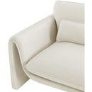 Meridian Sloan Cream Velvet Fabric Chair IMAGE 12