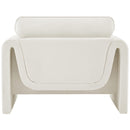 Meridian Sloan Cream Velvet Fabric Chair IMAGE 3
