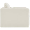 Meridian Sloan Cream Velvet Fabric Chair IMAGE 6