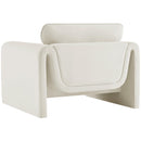 Meridian Sloan Cream Velvet Fabric Chair IMAGE 7