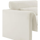 Meridian Sloan Cream Velvet Fabric Chair IMAGE 8