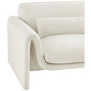 Meridian Sloan Cream Velvet Fabric Chair IMAGE 9