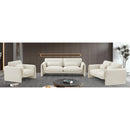 Meridian Sloan Cream Velvet Fabric Sofa IMAGE 17