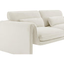 Meridian Sloan Cream Velvet Fabric Sofa IMAGE 8