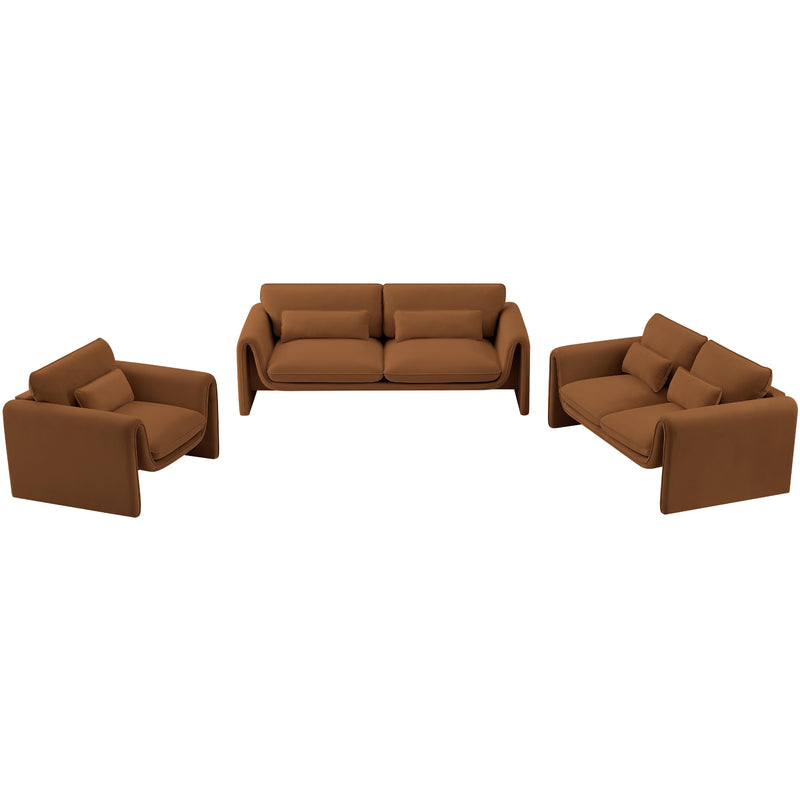 Meridian Sloan Saddle Velvet Fabric Chair IMAGE 13