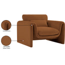 Meridian Sloan Saddle Velvet Fabric Chair IMAGE 16