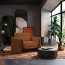 Meridian Sloan Saddle Velvet Fabric Chair IMAGE 2