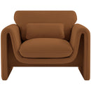 Meridian Sloan Saddle Velvet Fabric Chair IMAGE 4