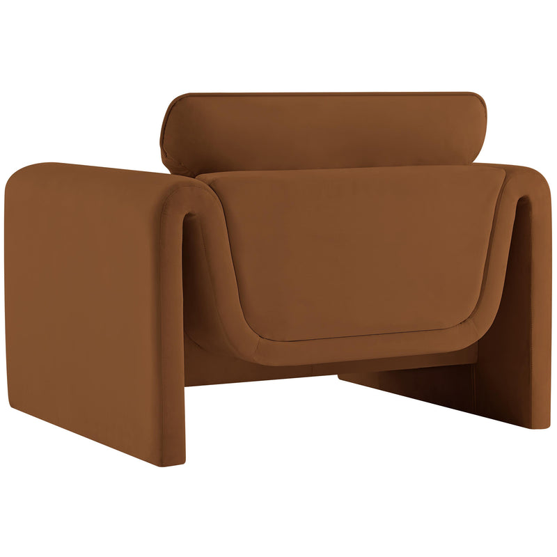 Meridian Sloan Saddle Velvet Fabric Chair IMAGE 7