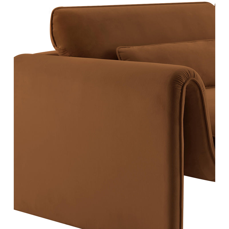 Meridian Sloan Saddle Velvet Fabric Chair IMAGE 8