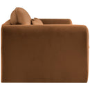 Meridian Sloan Saddle Velvet Fabric Loveseat IMAGE 6