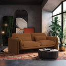 Meridian Sloan Saddle Velvet Fabric Sofa IMAGE 2