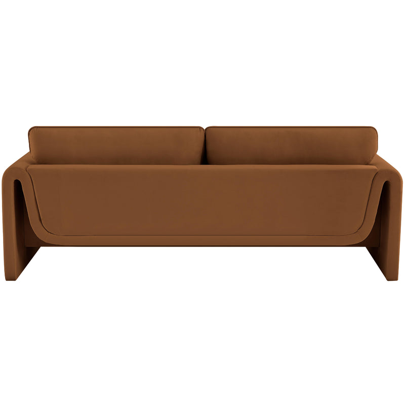 Meridian Sloan Saddle Velvet Fabric Sofa IMAGE 3
