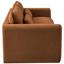 Meridian Sloan Saddle Velvet Fabric Sofa IMAGE 6