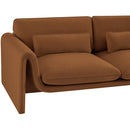 Meridian Sloan Saddle Velvet Fabric Sofa IMAGE 9