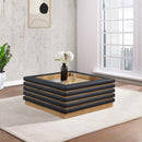 Meridian Rory Black Vegan Leather Coffee Table IMAGE 2