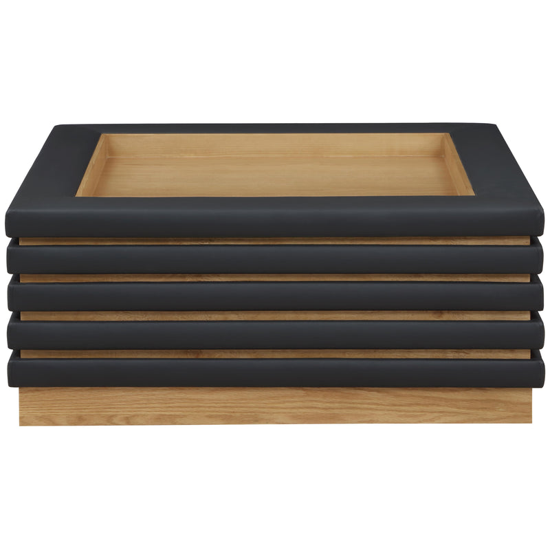 Meridian Rory Black Vegan Leather Coffee Table IMAGE 3