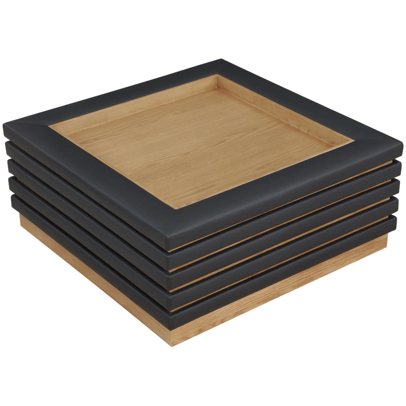 Meridian Rory Black Vegan Leather Coffee Table IMAGE 4