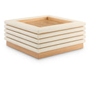 Meridian Rory Cream Vegan Leather Coffee Table IMAGE 1