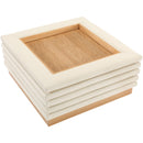 Meridian Rory Cream Vegan Leather Coffee Table IMAGE 4