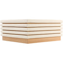 Meridian Rory Cream Vegan Leather Coffee Table IMAGE 5