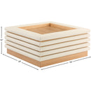 Meridian Rory Cream Vegan Leather Coffee Table IMAGE 6