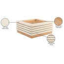 Meridian Rory Cream Vegan Leather Coffee Table IMAGE 7