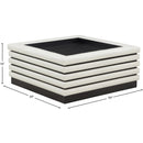 Meridian Rory Cream Vegan Leather Coffee Table IMAGE 6
