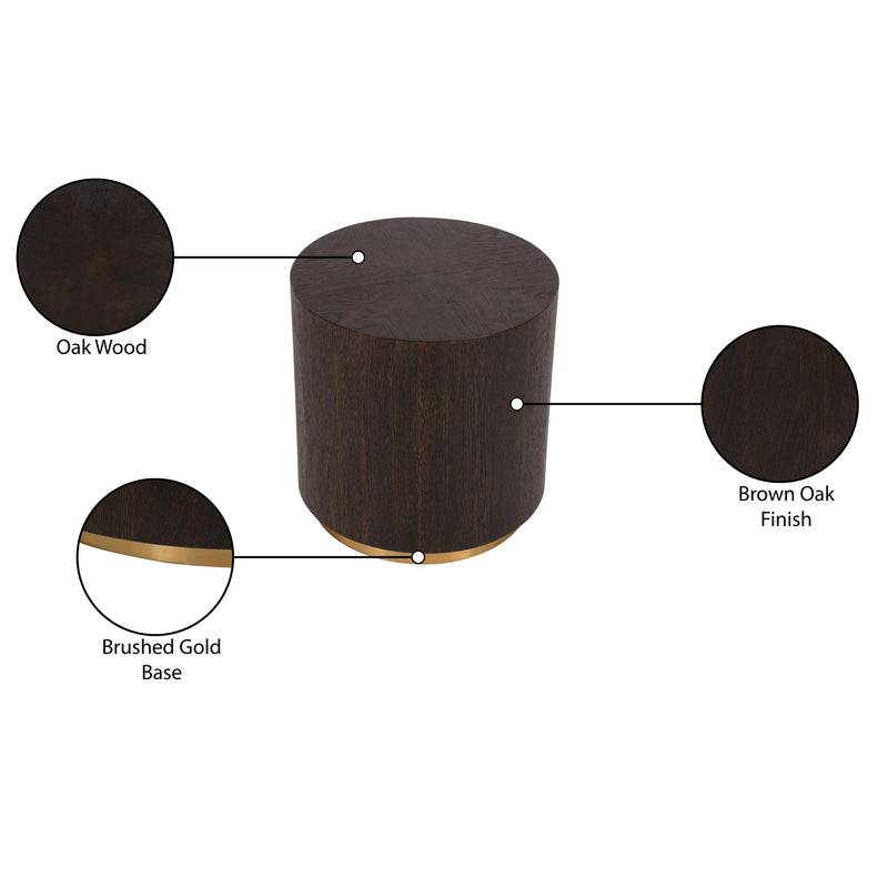Meridian Nile Brown Oak End Table IMAGE 8