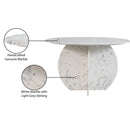 Meridian Formentera White Dining Table IMAGE 7