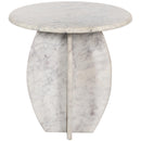 Meridian Formentera White End Table IMAGE 3